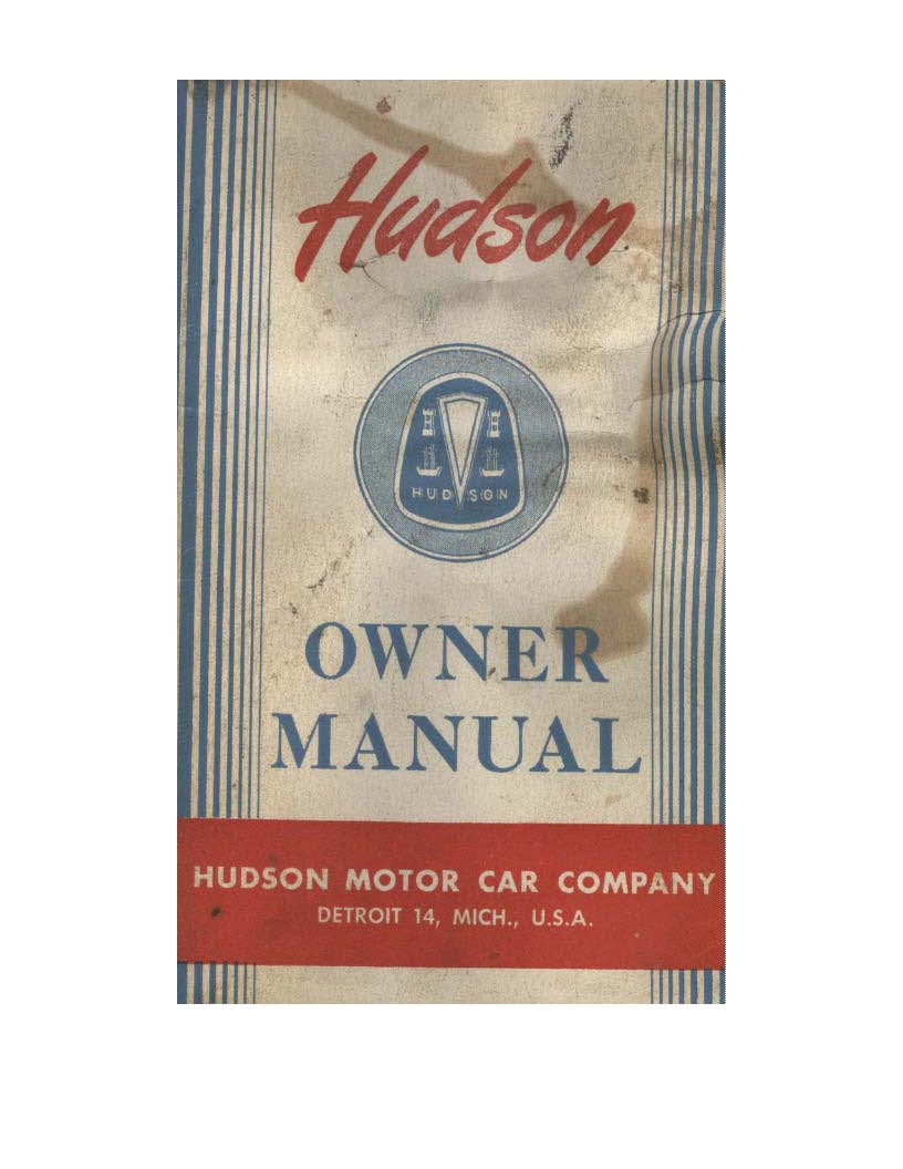 1949 Hudson Owners Manual